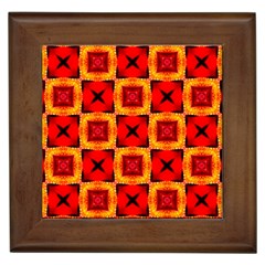 Cute Pretty Elegant Pattern Framed Ceramic Tile by GardenOfOphir