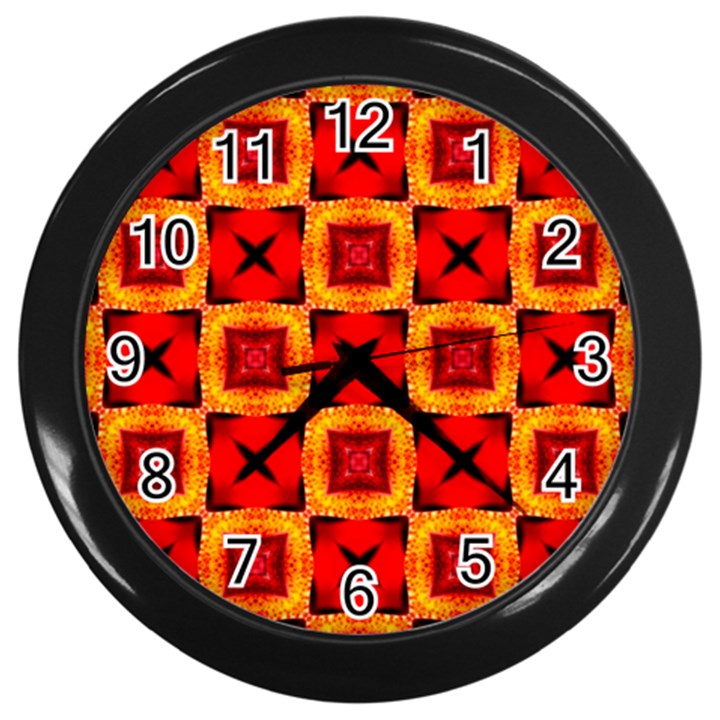 Cute Pretty Elegant Pattern Wall Clock (Black)