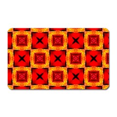 Cute Pretty Elegant Pattern Magnet (rectangular) by GardenOfOphir