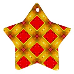 Cute Pretty Elegant Pattern Star Ornament by GardenOfOphir