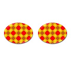 Cute Pretty Elegant Pattern Cufflinks (oval) by GardenOfOphir