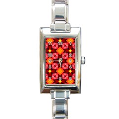 Cute Pretty Elegant Pattern Rectangular Italian Charm Watch