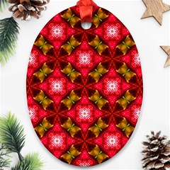 Cute Pretty Elegant Pattern Oval Ornament