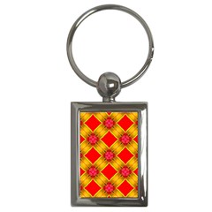 Cute Pretty Elegant Pattern Key Chain (rectangle) by GardenOfOphir