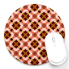 Cute Pretty Elegant Pattern 8  Mouse Pad (round) by GardenOfOphir