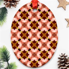 Cute Pretty Elegant Pattern Oval Ornament (two Sides)