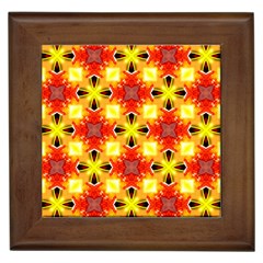 Cute Pretty Elegant Pattern Framed Ceramic Tile by GardenOfOphir