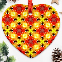 Cute Pretty Elegant Pattern Heart Ornament (two Sides) by GardenOfOphir