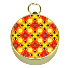 Cute Pretty Elegant Pattern Gold Compass