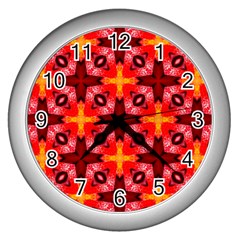 Cute Pretty Elegant Pattern Wall Clock (silver)