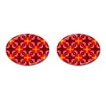 Cute Pretty Elegant Pattern Cufflinks (Oval) Front(Pair)