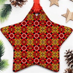 Cute Pretty Elegant Pattern Star Ornament (two Sides)