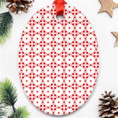 Cute Pretty Elegant Pattern Oval Ornament