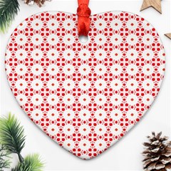 Cute Pretty Elegant Pattern Heart Ornament (two Sides) by GardenOfOphir