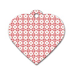 Cute Pretty Elegant Pattern Dog Tag Heart (one Sided)  by GardenOfOphir