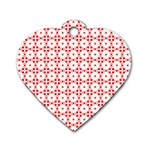 Cute Pretty Elegant Pattern Dog Tag Heart (Two Sided) Front