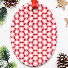 Cute Pretty Elegant Pattern Oval Ornament (two Sides)