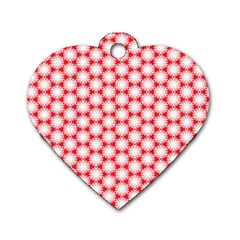 Cute Pretty Elegant Pattern Dog Tag Heart (two Sided)