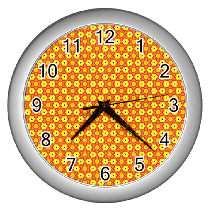 Cute Pretty Elegant Pattern Wall Clock (Silver)