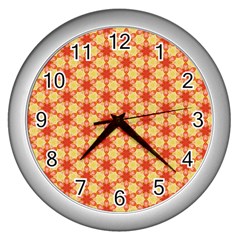 Cute Pretty Elegant Pattern Wall Clock (silver)