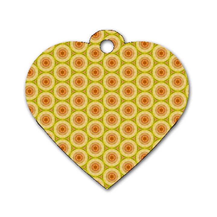 Cute Pretty Elegant Pattern Dog Tag Heart (One Sided) 