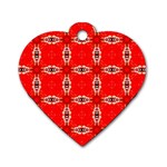 Cute Pretty Elegant Pattern Dog Tag Heart (One Sided)  Front