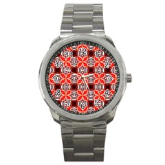 Cute Pretty Elegant Pattern Sport Metal Watch by GardenOfOphir