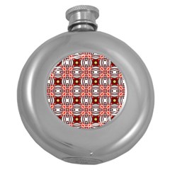 Cute Pretty Elegant Pattern Hip Flask (round)