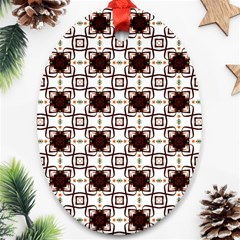 Cute Pretty Elegant Pattern Oval Ornament