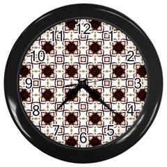 Cute Pretty Elegant Pattern Wall Clock (black) by GardenOfOphir