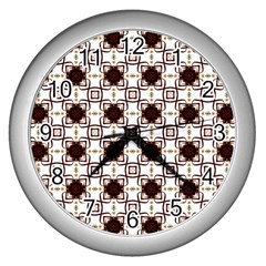 Cute Pretty Elegant Pattern Wall Clock (silver)