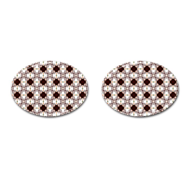 Cute Pretty Elegant Pattern Cufflinks (Oval)