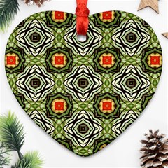 Cute Pretty Elegant Pattern Heart Ornament (two Sides)