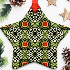 Cute Pretty Elegant Pattern Star Ornament (two Sides)