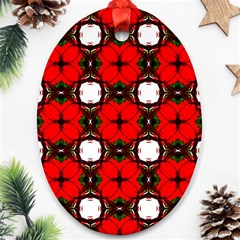 Cute Pretty Elegant Pattern Oval Ornament