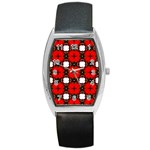 Cute Pretty Elegant Pattern Tonneau Leather Watch Front