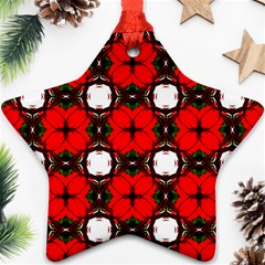 Cute Pretty Elegant Pattern Star Ornament (two Sides)