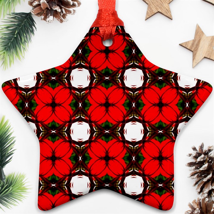 Cute Pretty Elegant Pattern Star Ornament (Two Sides)