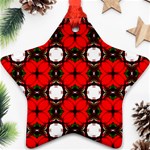 Cute Pretty Elegant Pattern Star Ornament (Two Sides) Back