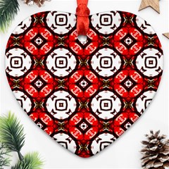 Cute Pretty Elegant Pattern Heart Ornament (two Sides) by GardenOfOphir