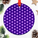 Cute Pretty Elegant Pattern Round Ornament Front