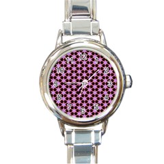 Cute Pretty Elegant Pattern Round Italian Charm Watch by GardenOfOphir