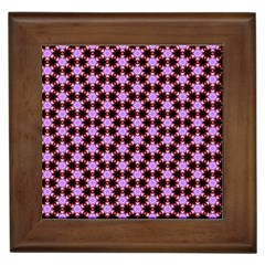 Cute Pretty Elegant Pattern Framed Ceramic Tile by GardenOfOphir