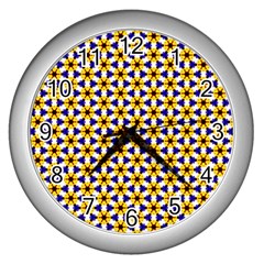 Cute Pretty Elegant Pattern Wall Clock (silver)