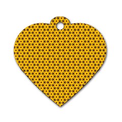 Cute Pretty Elegant Pattern Dog Tag Heart (two Sided)