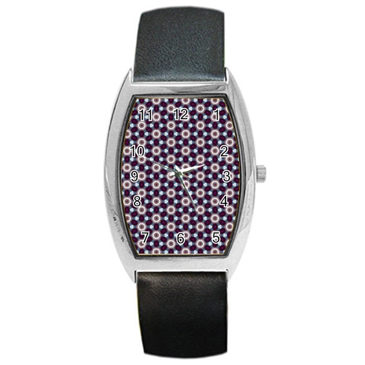 Cute Pretty Elegant Pattern Tonneau Leather Watch