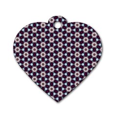 Cute Pretty Elegant Pattern Dog Tag Heart (one Sided)  by GardenOfOphir