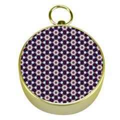 Cute Pretty Elegant Pattern Gold Compass by GardenOfOphir