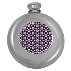 Cute Pretty Elegant Pattern Hip Flask (round)