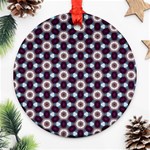 Cute Pretty Elegant Pattern Round Ornament (Two Sides) Front